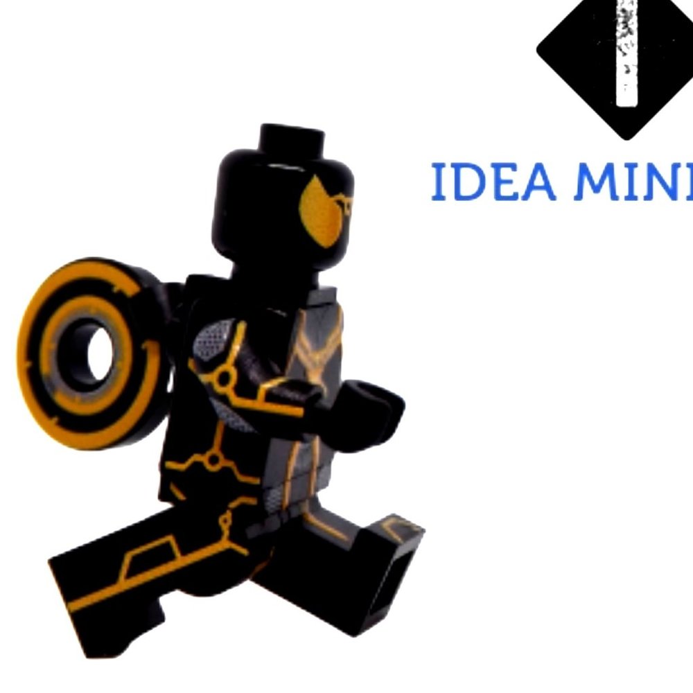 Spiderman Tron Hybrid Orange Custom UV Print Design on Lego Minifigure